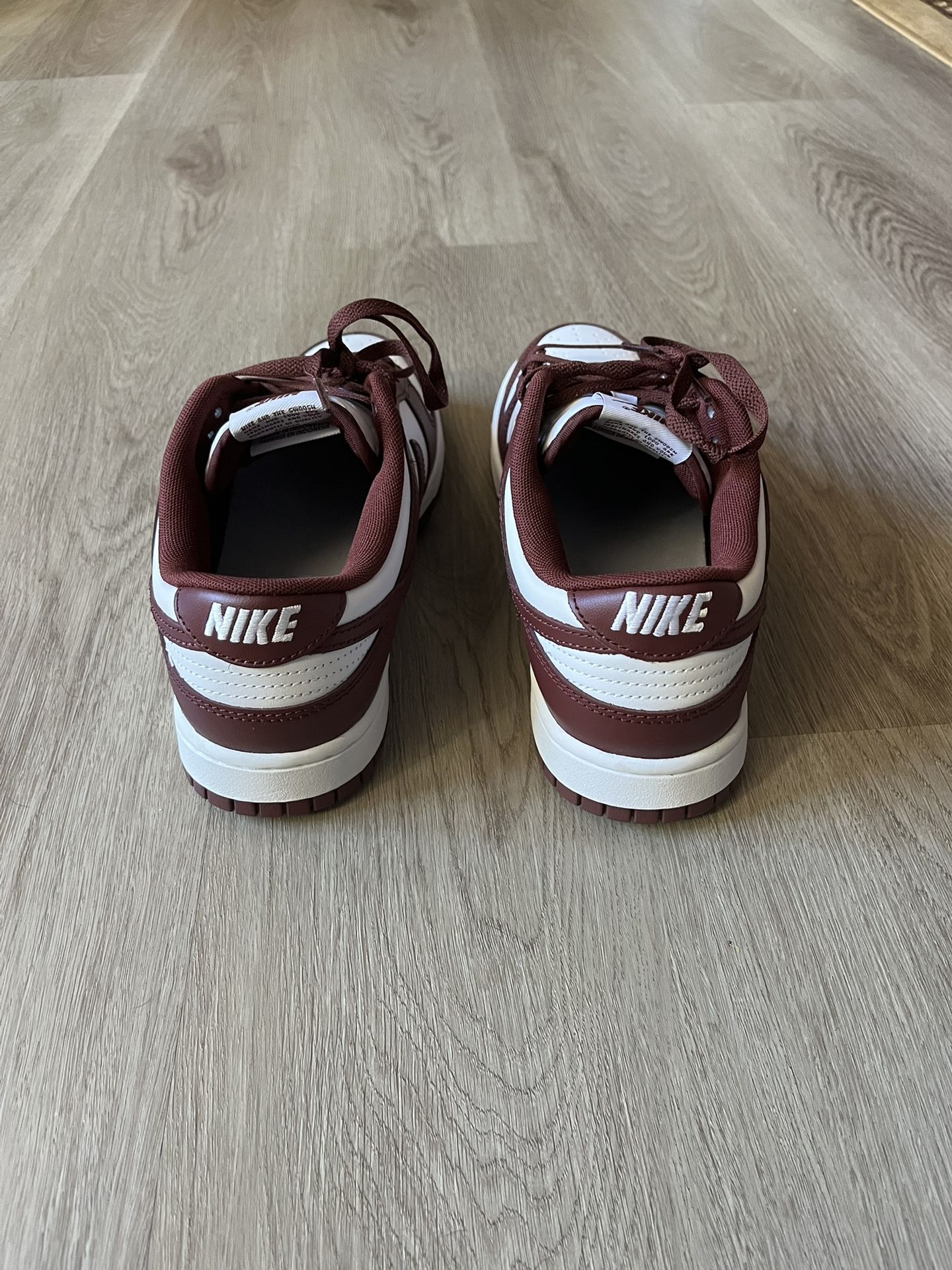 Nike Dunk Low Retro Shoes (Size 9) White/Gym Red/ Redwood