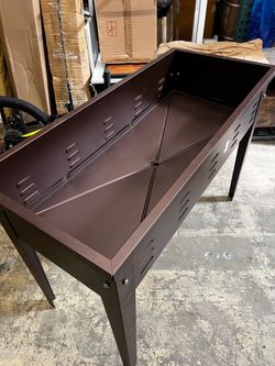 rugged rectangular steel planter  (2size available)