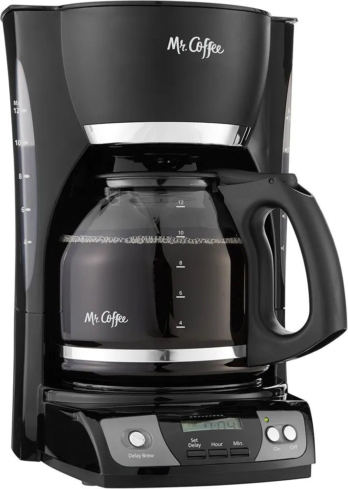 Mr. Coffee Simple Brew 12-Cup Programmable Coffee Maker, Black
