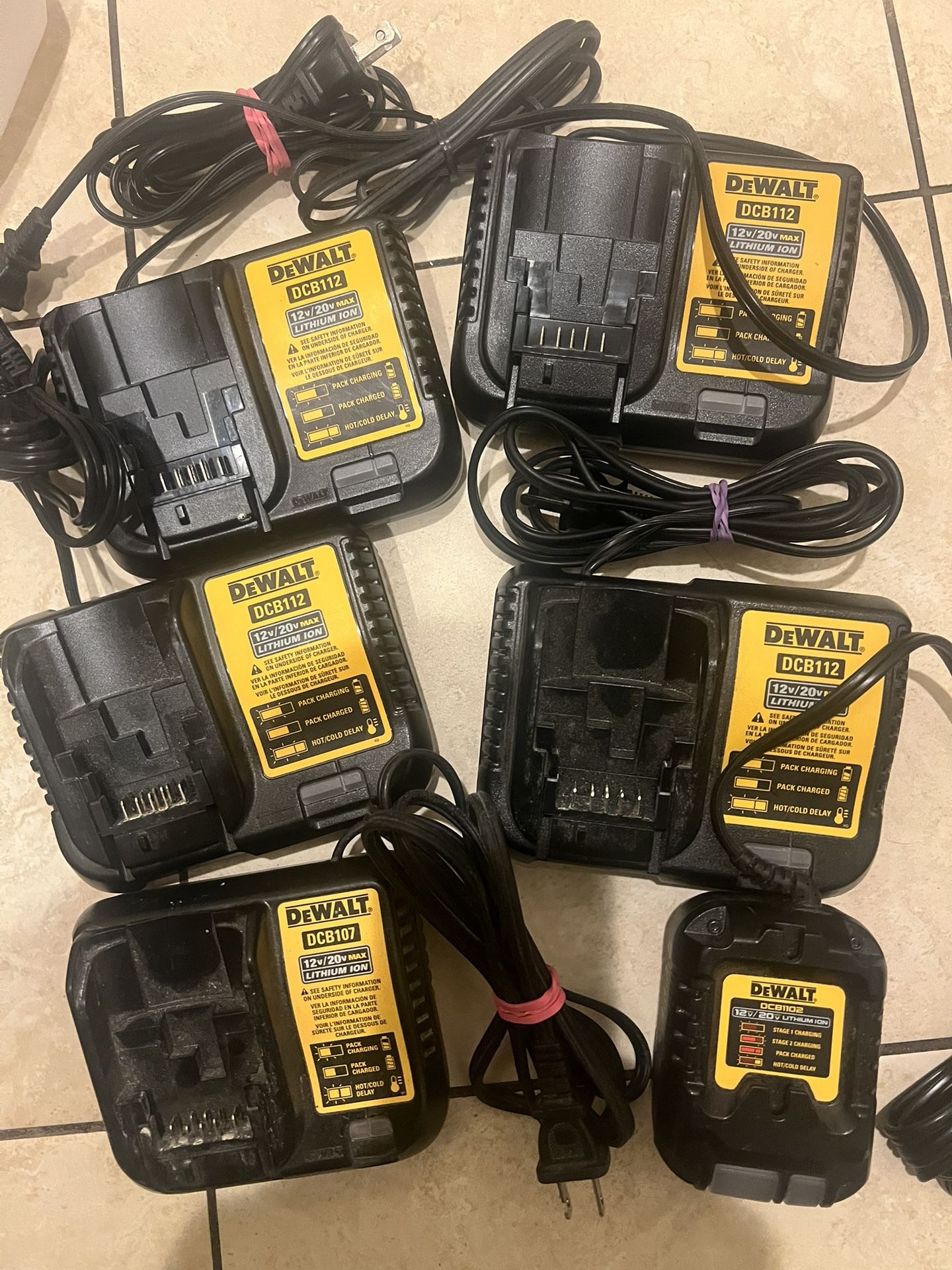 DEWALT Charger DCB 112 $26 For Each 