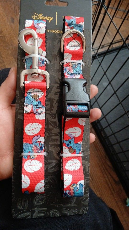 Stitch  Disney Collar And Leash Set
