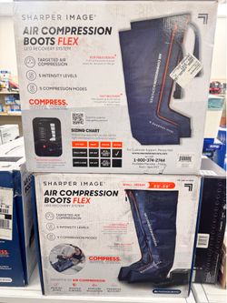 Air compression boots, flex leg recovery system