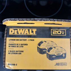 DeWalt power tools, brand new two pack of batteries great deal