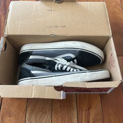 Blue and Black Old Skool Vans (M 9.5)