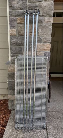 6 Shelf Metal Rack With Casters Wheels