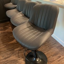 Bar Stools Set Of 4 - Black Cloth