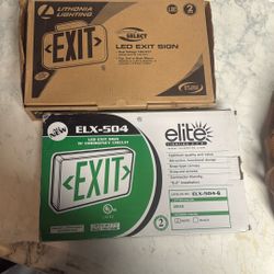 LED EMERGENCY CIRCUIT EXIT SIGN. EXIT SIGN GREEN.