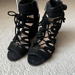 Vince Camuto Black Block Heels Size 6