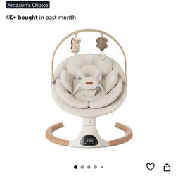 Remote control baby swing with 5 speeds