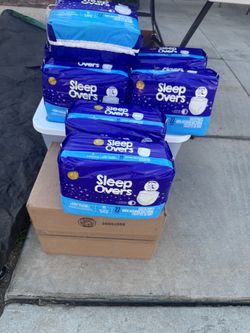 $5 NEW SLEEP OVERS PULL UPS SIZE XL 22 PER PACK $5 EACH
