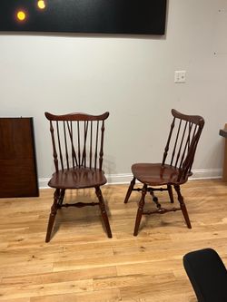 Pair of Wooden Kitchen Chairs