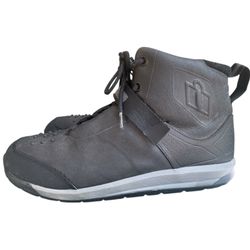 Icon Super Duty 5 Black Leather Motorcycle Boots/Sneakers Men’s Size 14