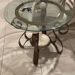 Glass Top Circle Table