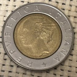 500 L. 1993. Coin Of Italy 