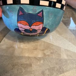 Kitty Cat Plates Service Platter And Service Bowl 