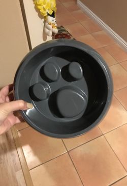 Dog food stopper bowl from eating too fast