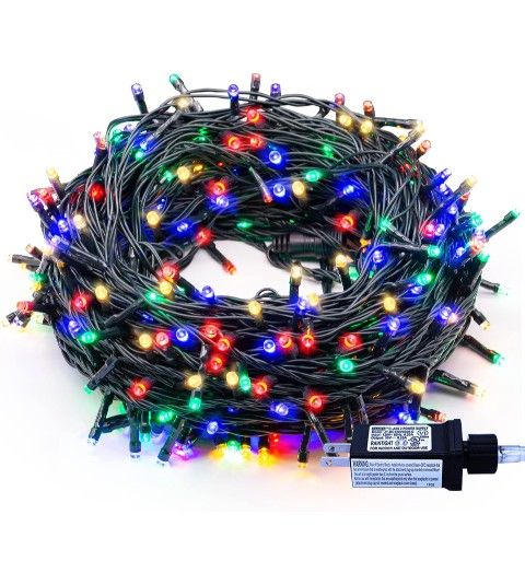 Christmas String Lights - 320 LEDs 35m/115ft Memory Function 8 Modes End-to-End Plug in Outdoor Waterproof Decorative Fairy Twinkle Indoor Xmas Tree
