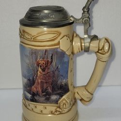 Budweiser Hunter's Companion Series Golden Retriever Stein. 1994. Germany
