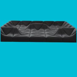 BRAND NEW MODERN  MODULAR  DUNE  SOFA 25 PIAECES SECTIONAL COUCHES IN  VELVET  BLACK FABRIC 