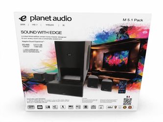 Planet Audio M 5.1 Pack Wireless Home Theater Speaker System 7.1 2500W Black -