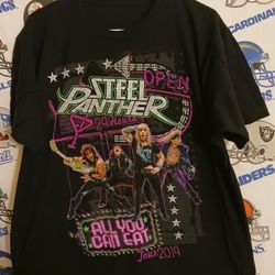 2014 Steel Panther All You Can Eat Glam Rock Concert Tour Graphic Tee Shirt
