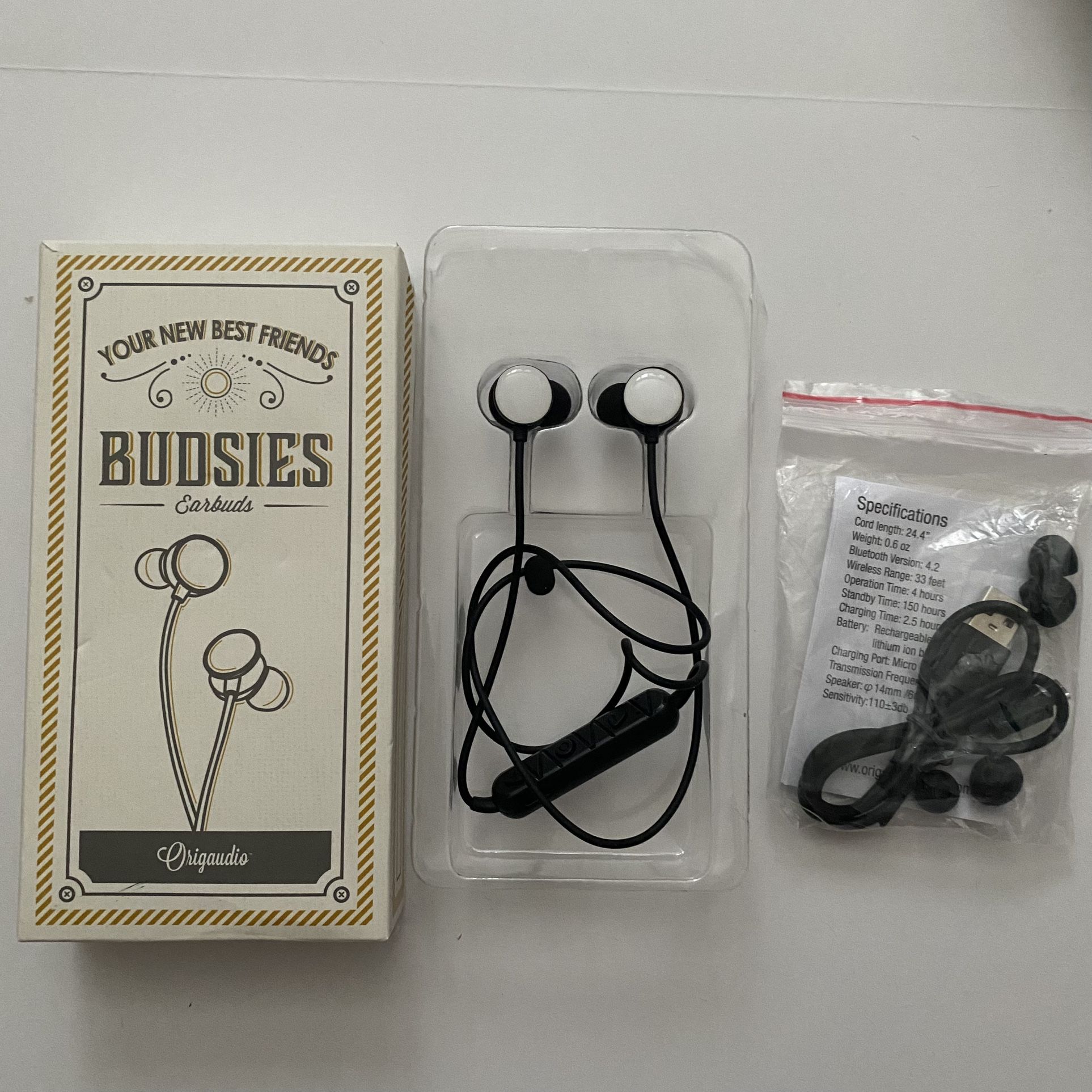 Buddies Bluetooth Wireless Earbuds New