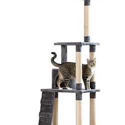 Whisker City® 70-in Plush Tall High-Rise Haven Cat Tree