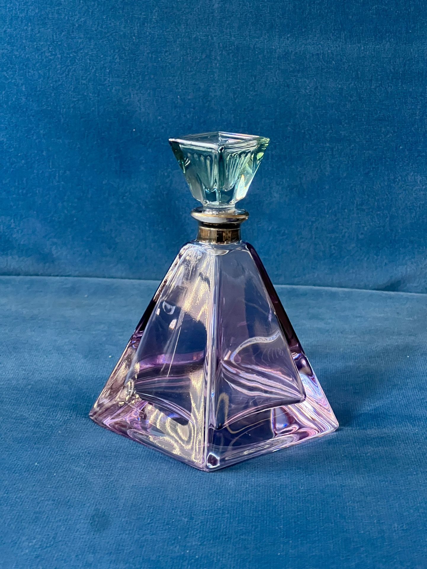 Vintage Royal Limited Art Deco Crystal Illusions Perfume Bottle Italy
