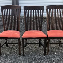 Five Heavy Vintage Dining Chairs