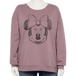 Disney's Minnie Mouse Plus Size Sketchy Head Graphic Sweatshirt
