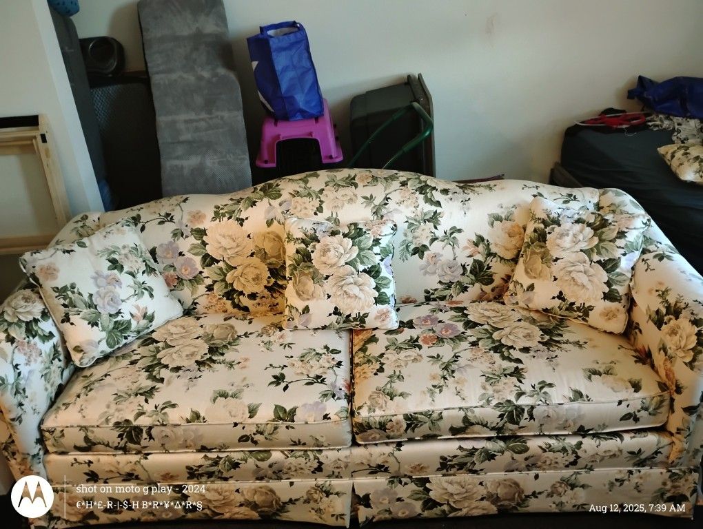 Vintage Style Plush Couch ( New )