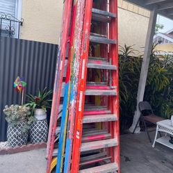 Excellent Condition Different Sizes A Frame, Fiberglass Ladders