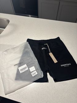 Black shorts white logo size large