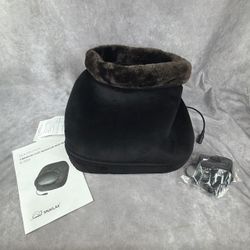 Snailax SL-522V Vibration Foot Massager with Heat Washable Cover Back Cushion