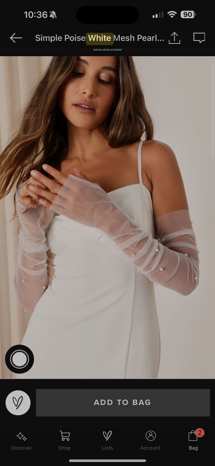 Unworn Wedding Sleeves with Pearls