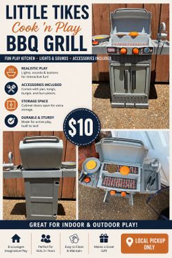 🔹💥Little Tikes•Kids •BBQ •Grill •Playset💥🔹