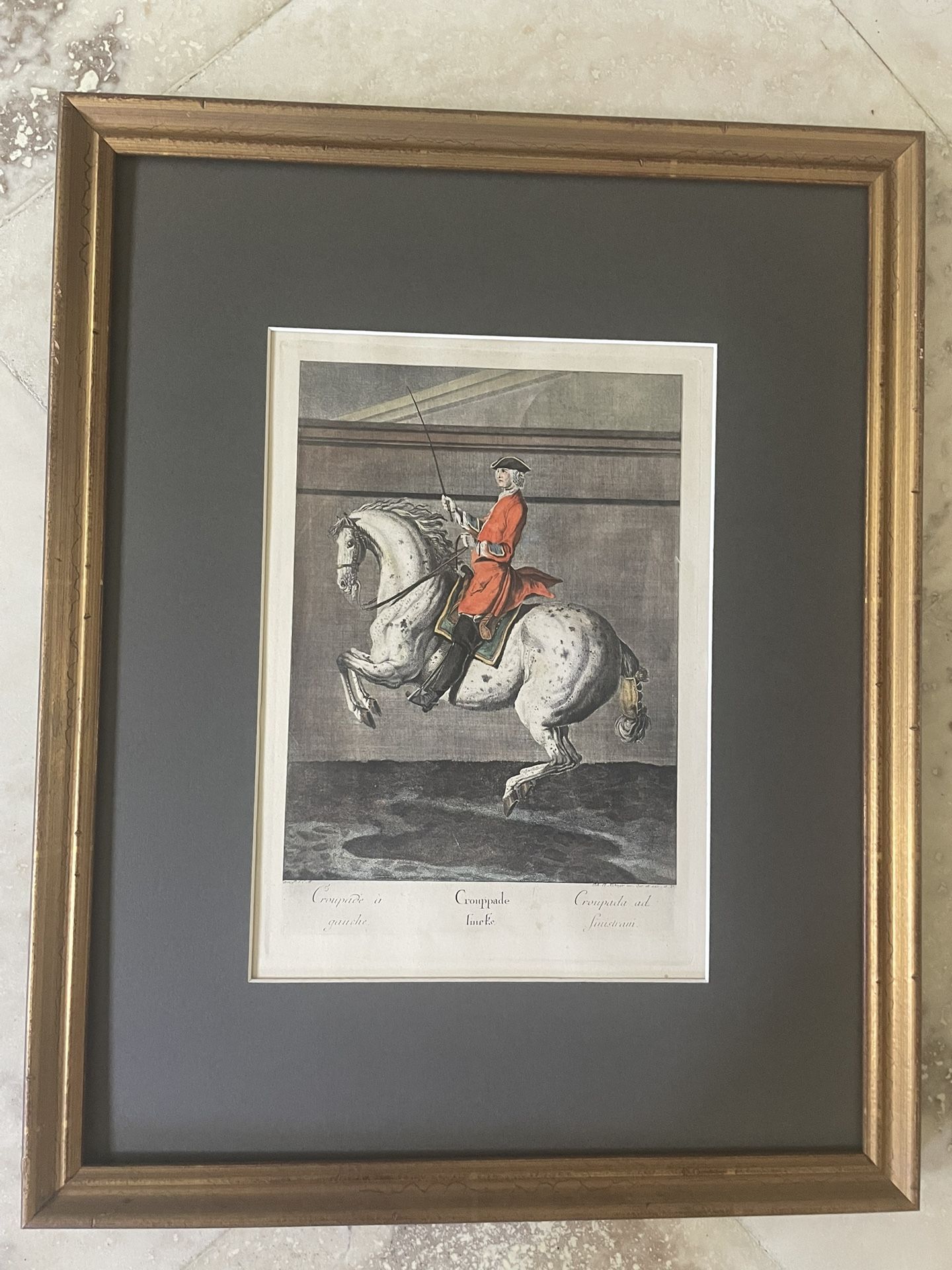 Print Horse Art wall horse performing a 