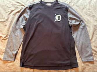 Detroit Tigers MLB Black & Gray Majestic Sweater; Men’s M
