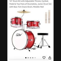 Brand New 3 Pcs Drum Set Complete Set  Retail Price $150 My Price 