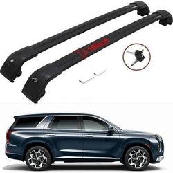 NEW Roof Rack Cross Bars Cargo Racks Hyundai Palisade 2019 2020 2021 2022 2023 Rail Luggage Carrier Lockable
Color Black