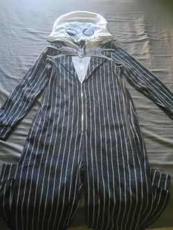 Disney The Nightmare Before Christmas Jack Skellington Hooded Union Suit Onesie