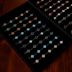 Van Cleef & Arpels 18k Solid Gold inspired Bracelets ( New Years/Valentines Sales ) 