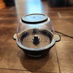 Nostalgia 64 oz Hot Air Black Stirring Popcorn Maker with a 2-in-1 bowl and lid, works great,  