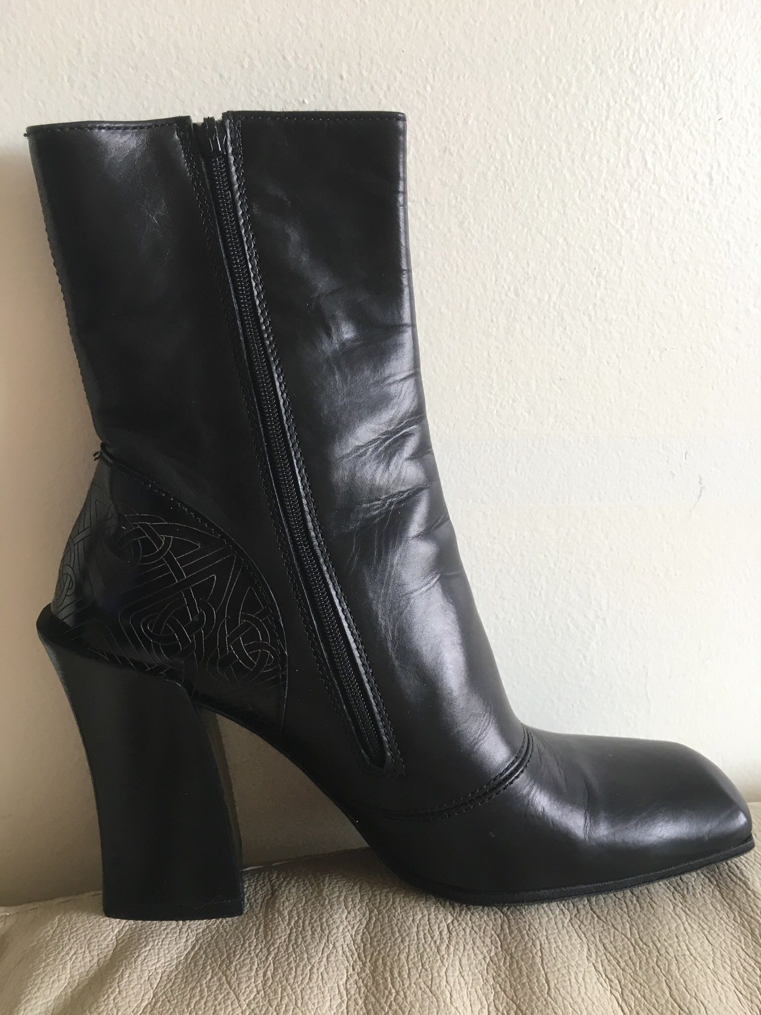 Michel Perry Leather Womens Boot