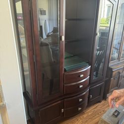 Ashley Furniture Cherry China Armoire (MUST GO NOW!!!) 