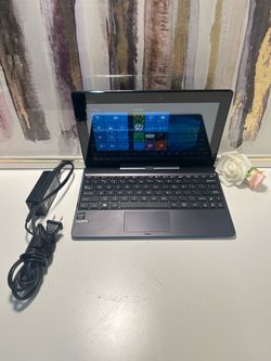 Touchscreen ASUS T100TAF Notebook Laptop 11” Intel Atom 1GB RAM 32GB HDD Win 10 w/ Charger - $39