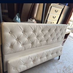 🌹BEAUTIFUL WHITE COLOR FULL SIZE BEDROOM SET:  TALL CHEST AND BED FRAME🌹