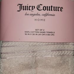 Juicy Couture Pink Hand Towel Set