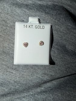 .925 Sterling silver pink sapphire heart earrings