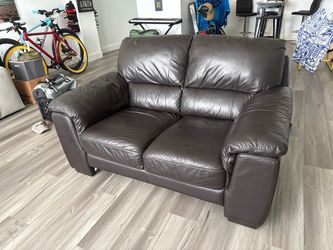 Brown Leather Sofa